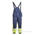 Cotton/Nylon safety overall with reflective tape